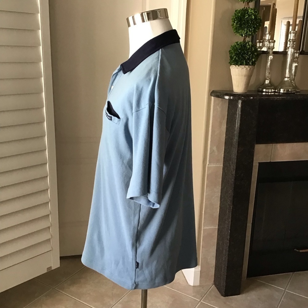 Ralph Lauren Polo Sport Shirt Men’s Large Vintage Blue All Cotton Soft Knit - Picture 10 of 16
